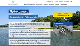 Screenshot of the Seisenbacher Hydroconnect Homepage